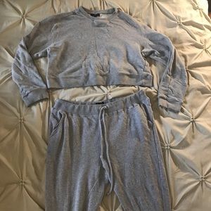 LA hearts gray sweatsuit